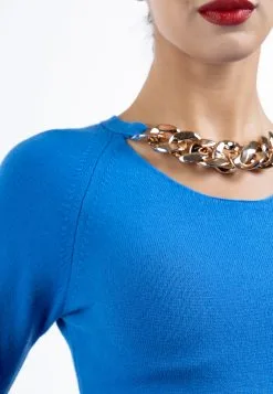 Faina Fijngebreide Truien Trui Caissa Dames Royal Blue/koningsblauw -Outlet Faina Winkel f40a39d56f3c99d62de86a8957fbbedb