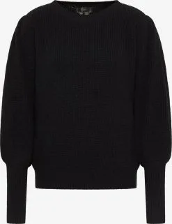 Faina Fijngebreide Truien Trui Tylin Dames Zwart