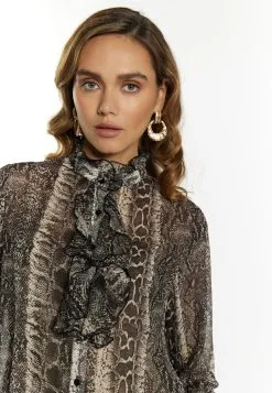 Faina Overhemden Blouse Dames Bruin -Outlet Faina Winkel fb1c137d5b99452523ab720a34cb8906