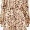 Faina Blousejurken Blousejurk Dames Beige -Outlet Faina Winkel fc02d89aa6d341762b8ac808bdee384c